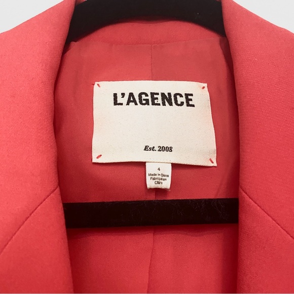 L’AGENCE Hibiscus Chamberlain Blazer w/ Gold Button Closure Size US 4 - Picture 6 of 11